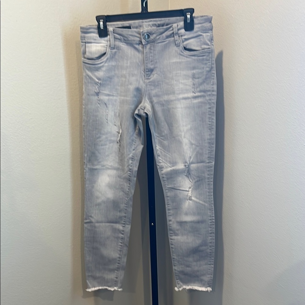 Kut from the Kloth Bridgette Gray Ankle skinny Cropped Jeans